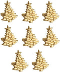 COTTON CRAFT Christmas Tree Napkin Rings - 8 Pack Gold Metal Napkin Rings by COTTONCRAFT