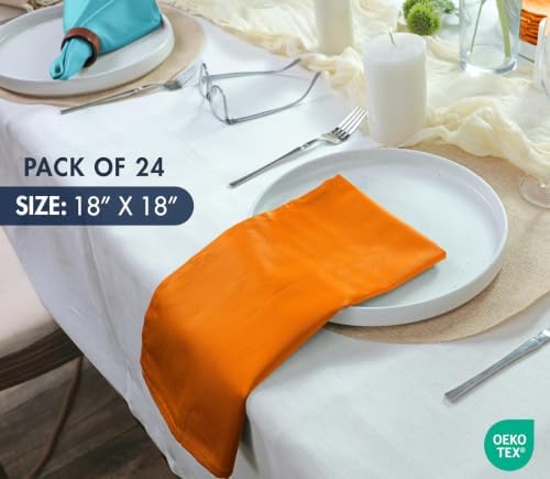 Ruvanti Cloth Napkins Set of 24, Cotton Enrich 18”x18” - Multi Color - Image 5