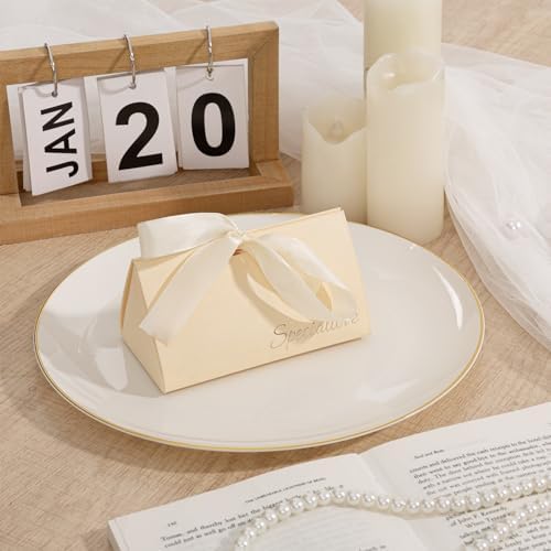 PULOTE 60 PCS Ivory Plastic Plates - Cream Plastic Disposable Include 30 Dinner and 30 Dessert Plates with Gold Rim - Ideal for Party & Wedding (Pack of 3) - Image 6