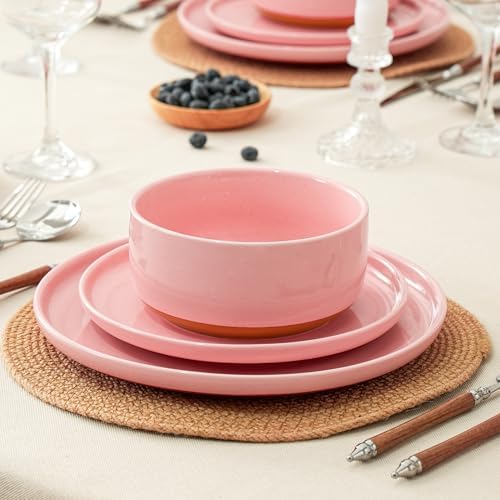 10.25-Inch Dinner Plates, Set of 4, Pink - Image 6
