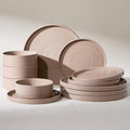 Stoneware Dinnerware Sets, Plates, Bowls, Dishes Set for 4 by FamiwarePremium
