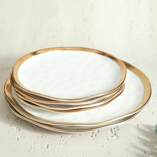 Stone Lain Florian Modern Porcelain Dish Set, 32-Piece Dishes for 8, White - Image 5