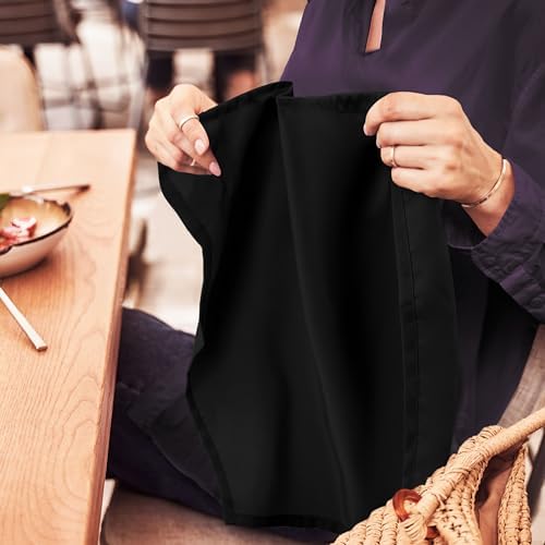 Utopia Home [60 Pack, Black] Cloth Napkins 17x17 Inches, 100% Polyester - Image 4
