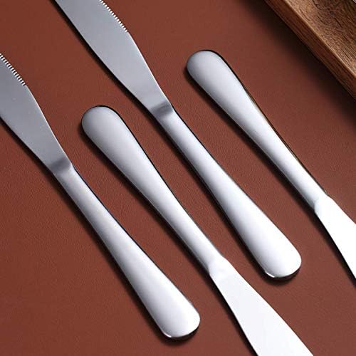 Berglander Dinner Knives Set Of 12, Stainless Steel Shiny Mirror Dinner Knife, Butter Knife Spreader Table Knives Sturdy And Dishwasher Safe - Image 4