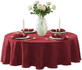 Newbridge Barcelona Damask Fabric Tablecloth, 70 Inch Round, Burgundy – No Iron, Soil Resistant Table Cover for Dining, Parties and Holidays by HomeBargainsPlus