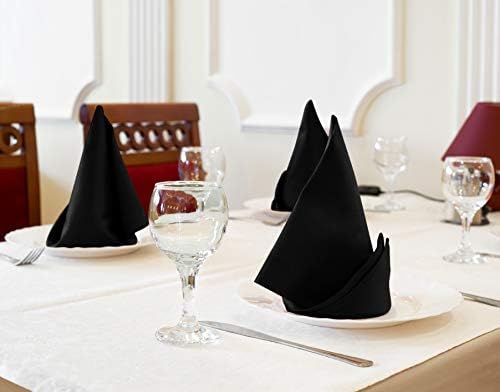 Bulk 288-Pack Cloth Napkins, 18"x18", Wrinkle Resistant, Sturdy, Black - Image 4