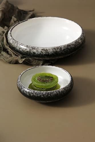 Uaral Serving Dishes,Salad Plate,Japanese Stoneware Appetizer Plate,Set Of 4,5.5 Inch,14 oz(White) - Image 3