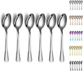 Dinner Spoons, Kyraton 6 Pieces 7.5" Stainless Steel Table Spoon, Soup Spoons, Dessert Spoons Sliverware Dishwasher Safe Set of 6 by Kyraton
