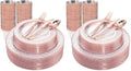 Ciaell 150PCS Rose Gold Plastic Plates – Disposable Plates with Rose Gold Plastic Silverware include 50Plates, 25Forks, 25Knives, 25Spoons, 25Cups for Wedding & Party (Pack of 2) by Ciaell