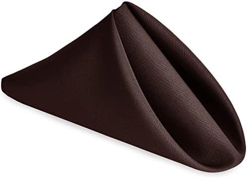 Hiasan Cloth Napkins Set of 6, 18 x 18 Inch, Chocolate by Hiasan