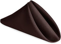 Hiasan Cloth Napkins Set of 6, 18 x 18 Inch, Chocolate by Hiasan