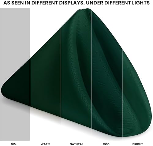 Utopia Home [24 Pack, Hunter Green] Cloth Napkins 17x17 in, 100% Polyester - Image 3
