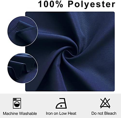 Hiasan Cloth Napkins Set of 6, 20 x 20 Inch, Navy Blue - Image 4