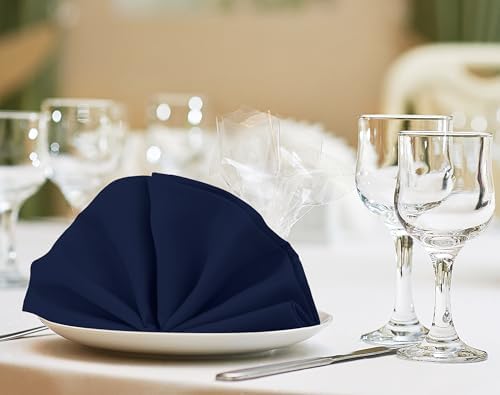 Utopia Home [24 Pack, Navy Blue] Cloth Napkins 17x17 Inches, 100% Polyester - Image 5