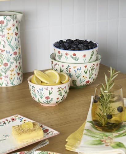 Oneida First Blooms Porcelain Nesting Bowls, Set of 3 - Image 4