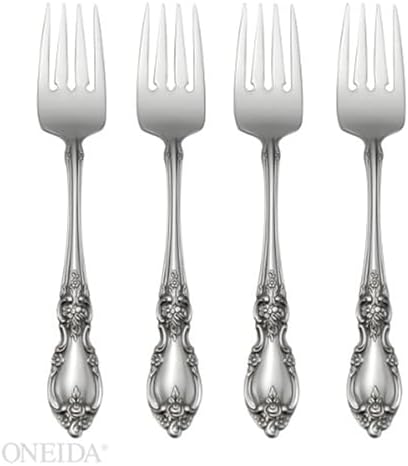 Oneida Louisiana Salad Forks Silverware Set for 4, Flatware by Oneida