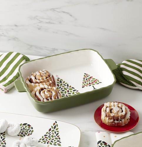 kate spade new york Evergreen Rectangular Scallop Christmas Baking Dish - Image 6