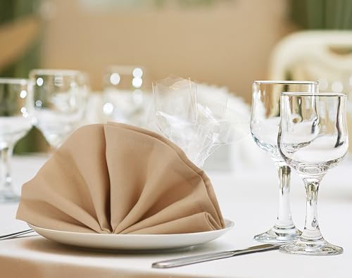 Utopia Home [24 Pack, Beige] Cloth Napkins 17x17 Inches, 100% Polyester - Image 5