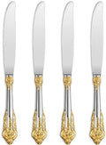 KEAWELL Gorgeous Luxury 4-Piece 18/10 Dinner Knife Set (Gold Accent) by KEAWELL