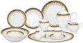 Lorren Home Trends 57-Piece Porcelain Dinnerware Set, Iris, Service for 8 by LorrenHomeTrends