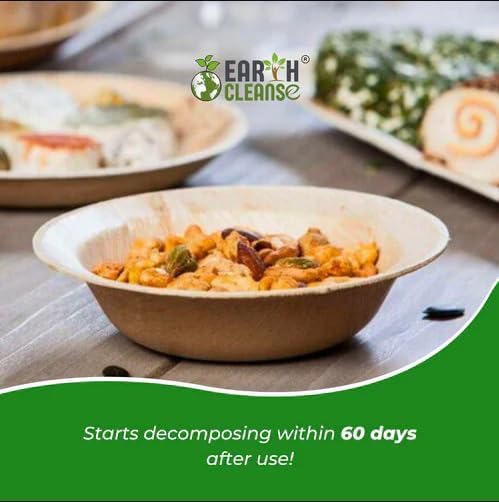 3" Round Palm Leaf Bowl Pack of 25 | 100% Natural, Compostable & Biodegradable Disposable Bowl | Eco-Friendly, Sturdy, Plastic-Free Tableware for Parties, Catering & Takeaway