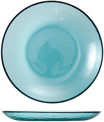 Fortessa Los Cabos Glass Dinnerware Collection, Salad Plate (Set of 4), 8 Inch, Lagoon Blue by Unknown