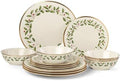 Lenox Holiday Christmas Porcelain Dinnerware Plate and Bowl Set, 12-Piece by Lenox