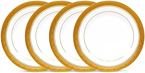 Noritake Crestwood Gold Set of 4 Bread & Butter/Appetizer Plates, 6-1/4" by Noritake
