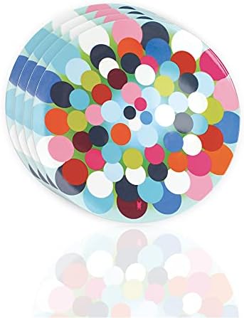 French Bull Plates - 4 Piece Set - 9 inch Melamine Salad Plates Set of 4 - Melamine Dinnerware for Indoor and Outdoor - Bindi by FrenchBull