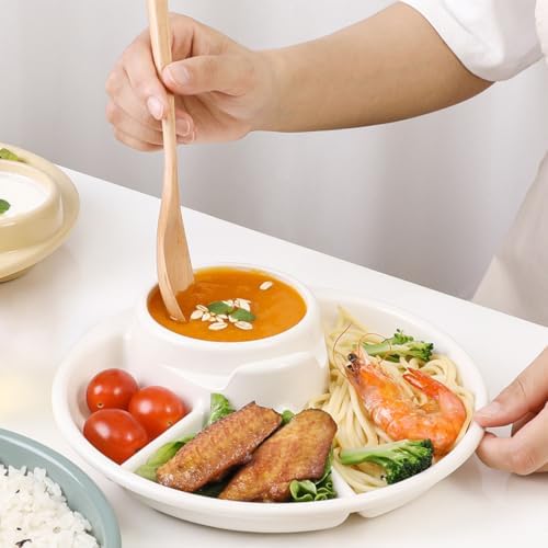 2 PCS Unbreakable Divided Dinner Plates for Portion Control Camping Outdoor - Image 2
