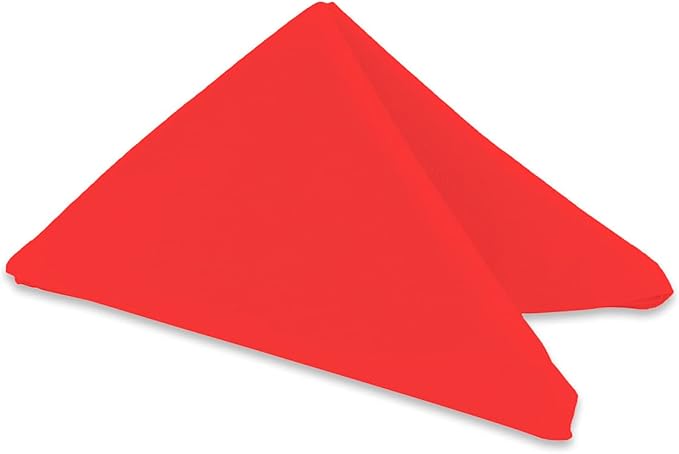 Polyester Cloth Napkins - Washable Soft Table Linens - Durable & Elegant for Dining, Restaurants, Weddings, Events, Rentals, Banquets, & Parties - Premium Quality Set of 250, Red, 20"x20"