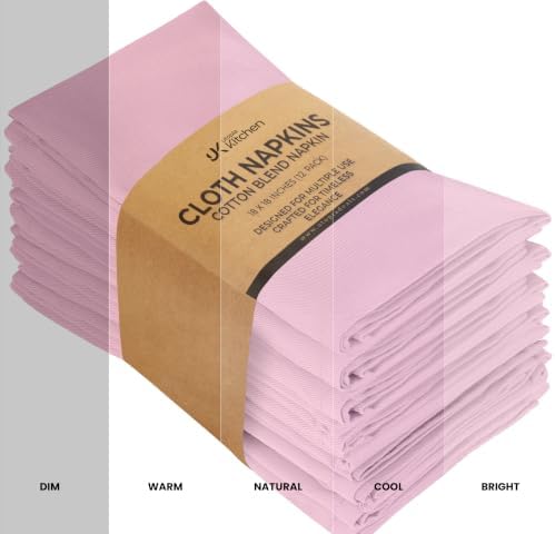 Utopia Kitchen Cotton Blend Pink Cloth Napkins [12 Pack, 18x18 Inch] - Image 5
