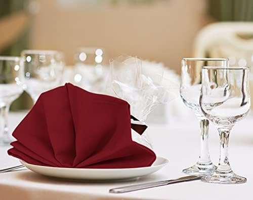 Utopia Kitchen Cotton Blend Red Cloth Napkins [12 Pack, 18x18 Inch] - Image 6