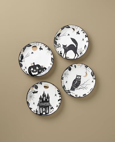 Lenox Haunted Halloween 4-Piece Accent Plates, Appetizer Plate Set for 4 - Image 2
