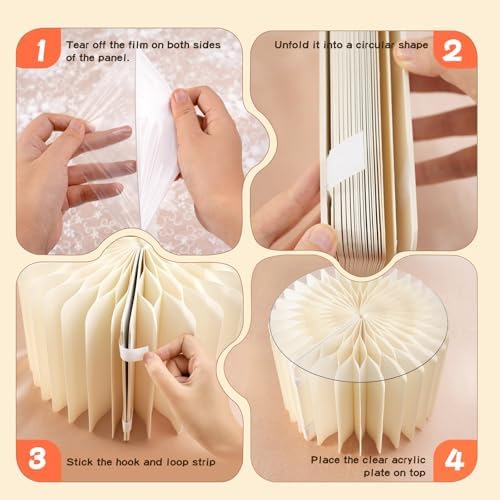 6 Pack Buffet Risers Foldable Food Display Risers Food Risers for Buffet Table Tall Cake Stands Cylinder Stands for Party Pedestal Cake Stand Dessert Table Display Set Cupcake Stands Cupcake Display (‌Cream, 6Pcs) - Image 4