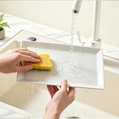 MIECOO Large Serving Platters, 16/14/12 Inch White Serving Trays Set, Rectangular Porcelain Plates for Party, Wedding, Birthday, Entertaining, Food, Appetizer, Fruit, Sushi, Dessert, Set of 3 - Image 6