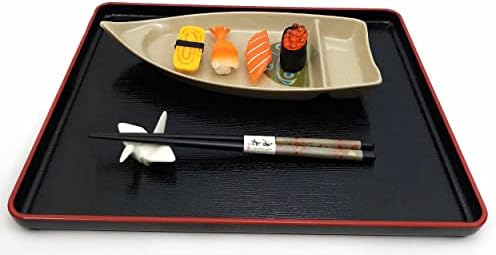 JapanBargain 2347, Sushi Boat Shape Sushi Plate Sashimi Serving Plate Plastic Tray 10 x 4.5 inch, Green - Image 7
