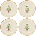 Lenox Holiday Christmas Tree Accent Plates, Appetizer Set for 4 by Lenox