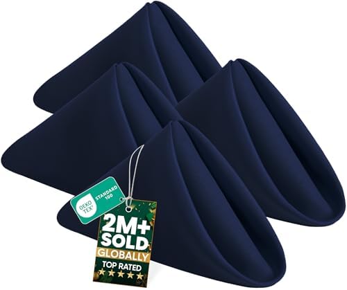 Utopia Home [24 Pack, Navy Blue] Cloth Napkins 17x17 Inches, 100% Polyester by UTOPIAHOME