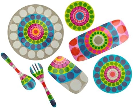 French Bull Plates - 4 Piece Set - 9 inch Melamine Salad Plates Set of 4 - Melamine Dinnerware for Indoor and Outdoor - Dial… - Image 4