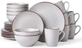 Famiware Venus Dinnerware Sets with Mugs, Ceramic Plates and Bowls for 6 by Famiware