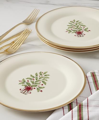 Lenox Holiday Christmas Tree Accent Plates, Appetizer Set for 4 - Image 5