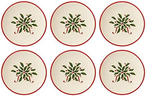 Lenox 893495 Holiday 6-Piece Party Plate Set by Lenox