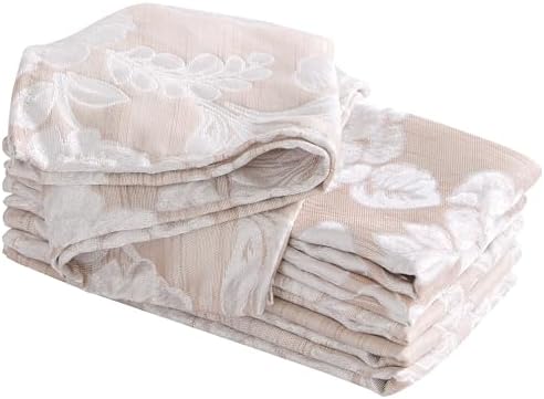Laura Ashley Wrinkle Resistant Annaleigh Set of 6 Napkins, Taupe by Unknown