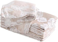 Laura Ashley Wrinkle Resistant Annaleigh Set of 6 Napkins, Taupe by Unknown