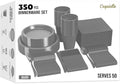 Exquisite 350 Pcs Silver Plates and Napkins Party Supplies Plate Sets by Exquisite
