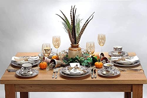 Spode Woodland Canapé Plate Set – 4 Piece 6.5 Inch Fine Porcelain Plates Featuring Red Grouse, Pheasant, Quail & Wood Duck Motifs – Microwave, Dishwasher & Warm Oven Safe, Made in England - Image 3