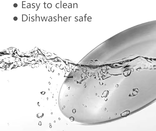 Stainless Steel Plates,6 Pcs 8Inch Dinner Platess Camping Plate,Perfect for Snack Candy Pizza Fruit Camping Etc.Reusable and Dishwasher Safe (6, 8 inches) - Image 5