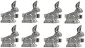 COTTON CRAFT Easter Bunny Napkin Ring - Set of 8 Metal Napkin Rings by COTTONCRAFT
