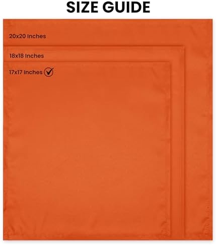 Utopia Home [12 Pack, Orange] Cloth Napkins 17x17 Inches, 100% Polyester - Image 4